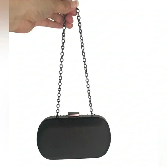 Women Dressy Black‎ Rhinestones Clutch Feminine Chic Event Occasion Mini Bag - Picture 3 of 6